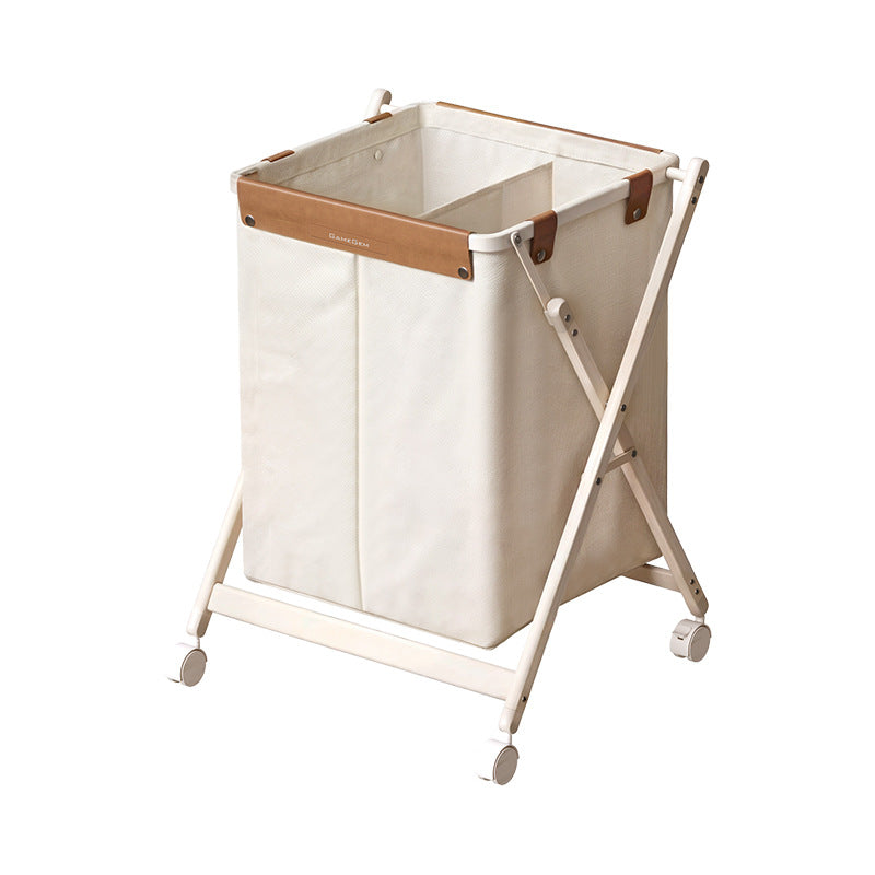 Panier à linge pliable en X, deux compartiments