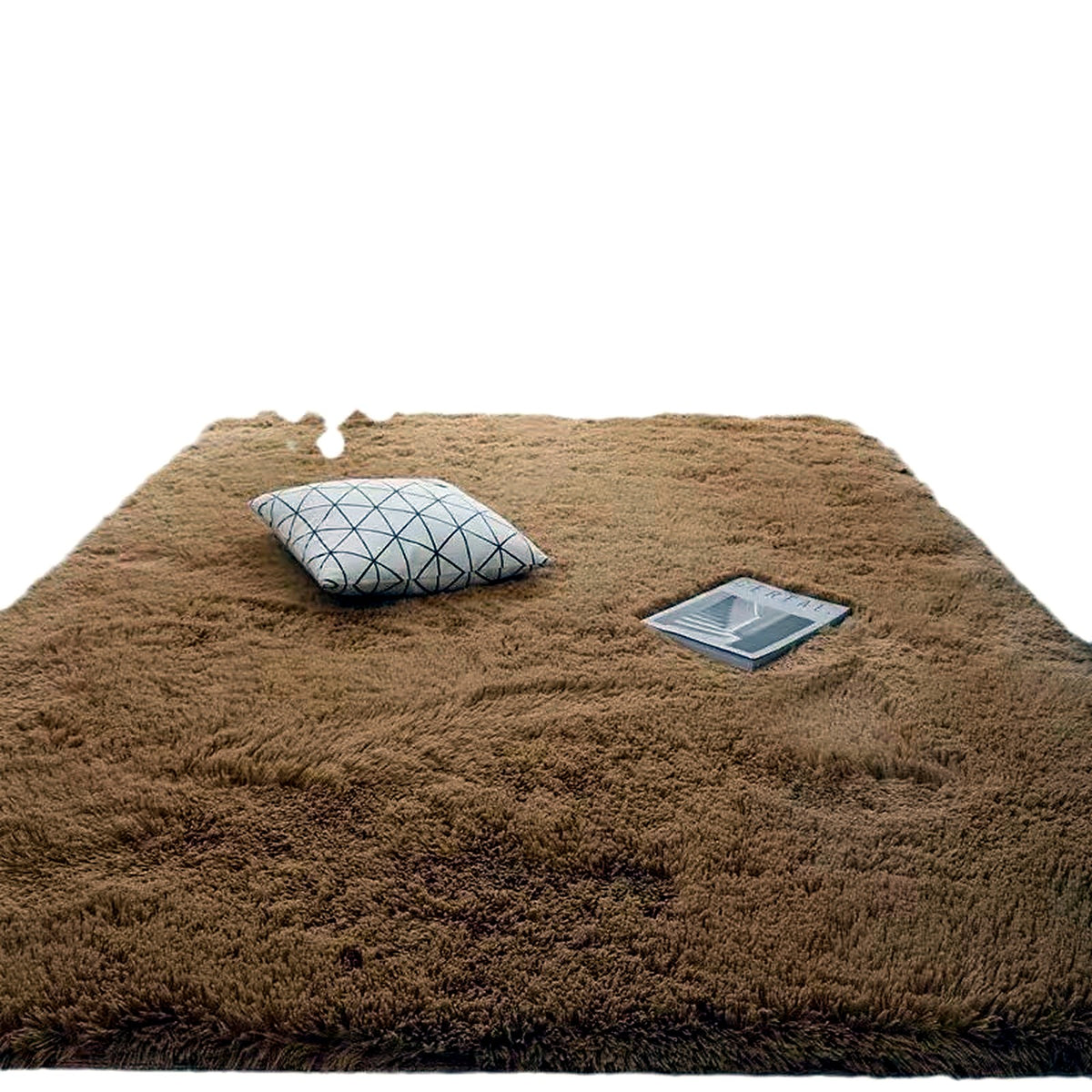 Tapis shaggy AUBRYNE, poils longs camel