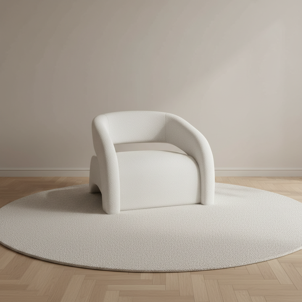 Fauteuil arche sculptural – mise en scène AUBRYNE