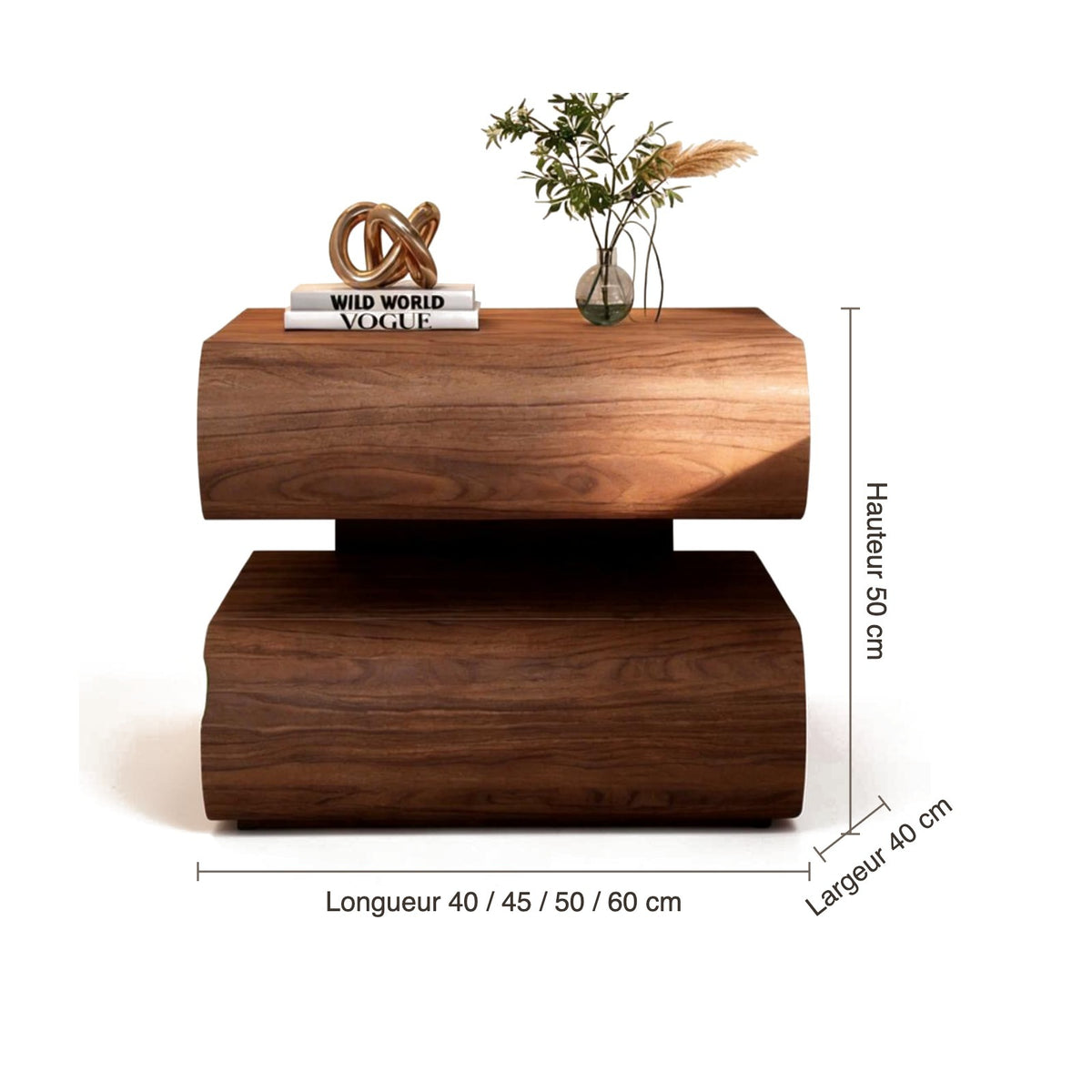 Table de chevet flottante, dimensions