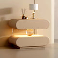 Table de chevet sphère lumineuse AUBRYNE, coloris crème