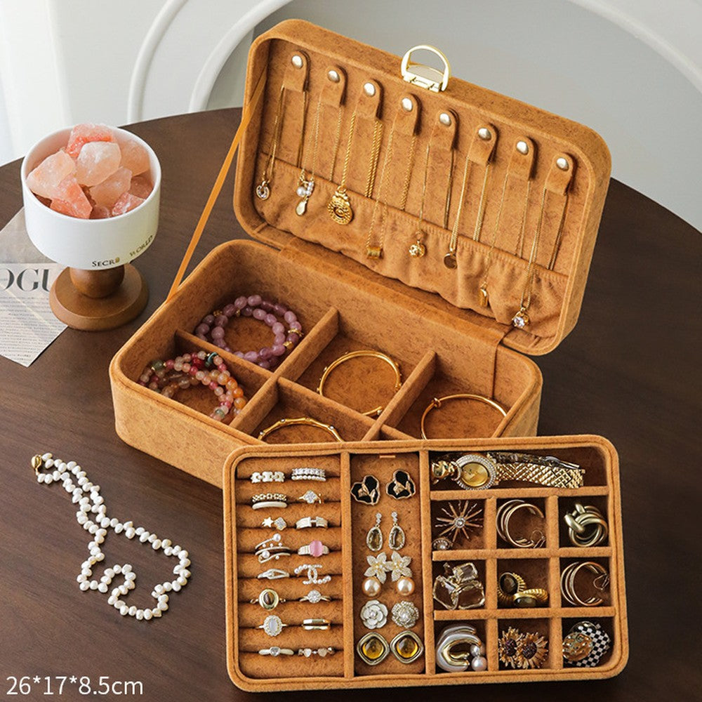 Coffret à bijoux en velours – Terracotta
