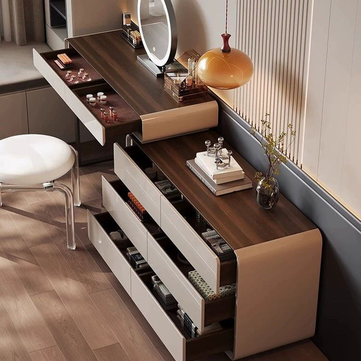 Commode 6 tiroirs ouverte