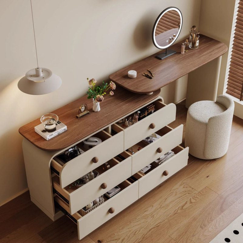 Commode 6 tiroirs ouverte