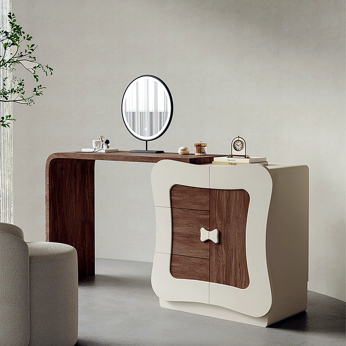 Coiffeuse vintage AUBRYNE, vue d'ambiance