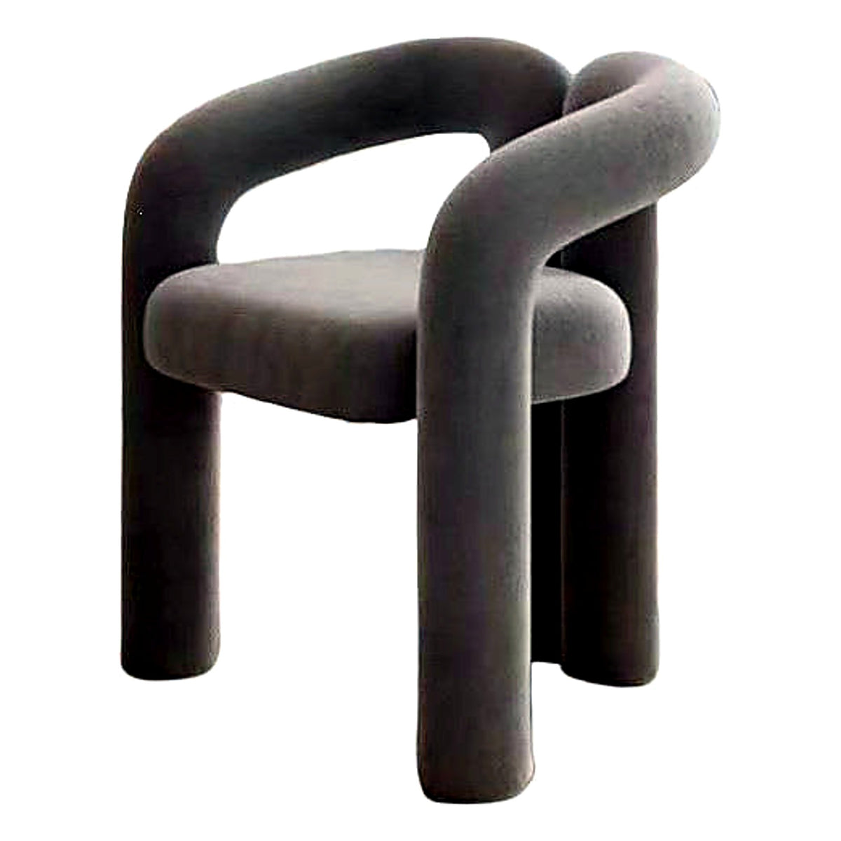 Fauteuil sculptural en bouclette