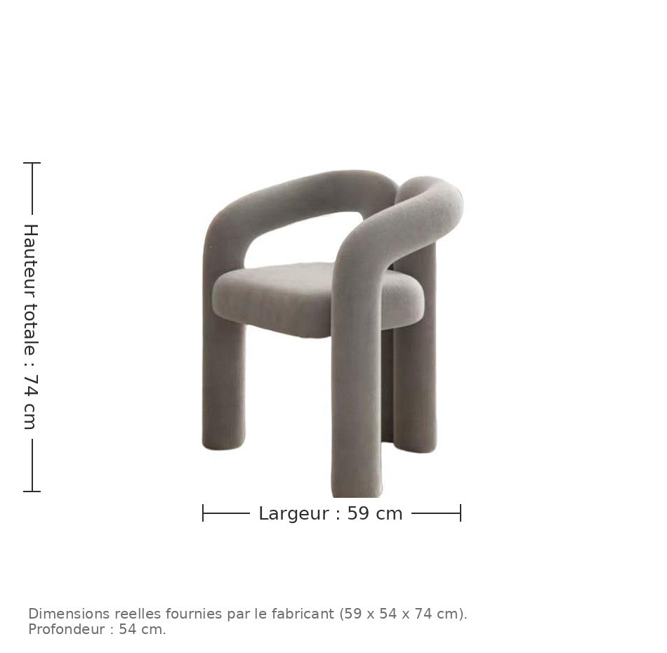 Fauteuil sculptural en bouclette