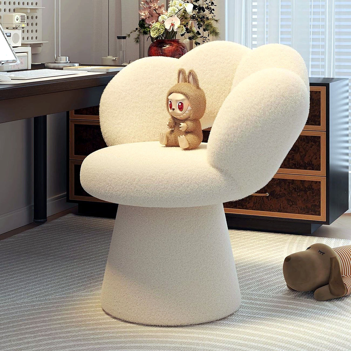 Fauteuil de coiffeuse AUBRYNE bouclette en ambiance
