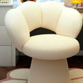Fauteuil de coiffeuse AUBRYNE bouclette blanc ivoire