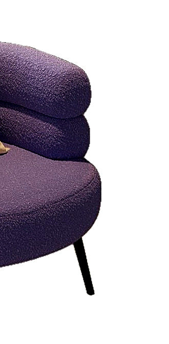 Fauteuil rond en peluche teddy, style girly