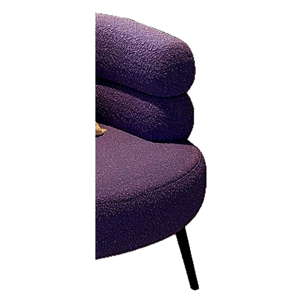 Fauteuil rond en peluche teddy, style girly