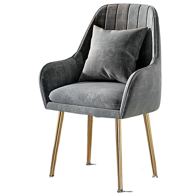 Fauteuil velours cannelé, piètement doré