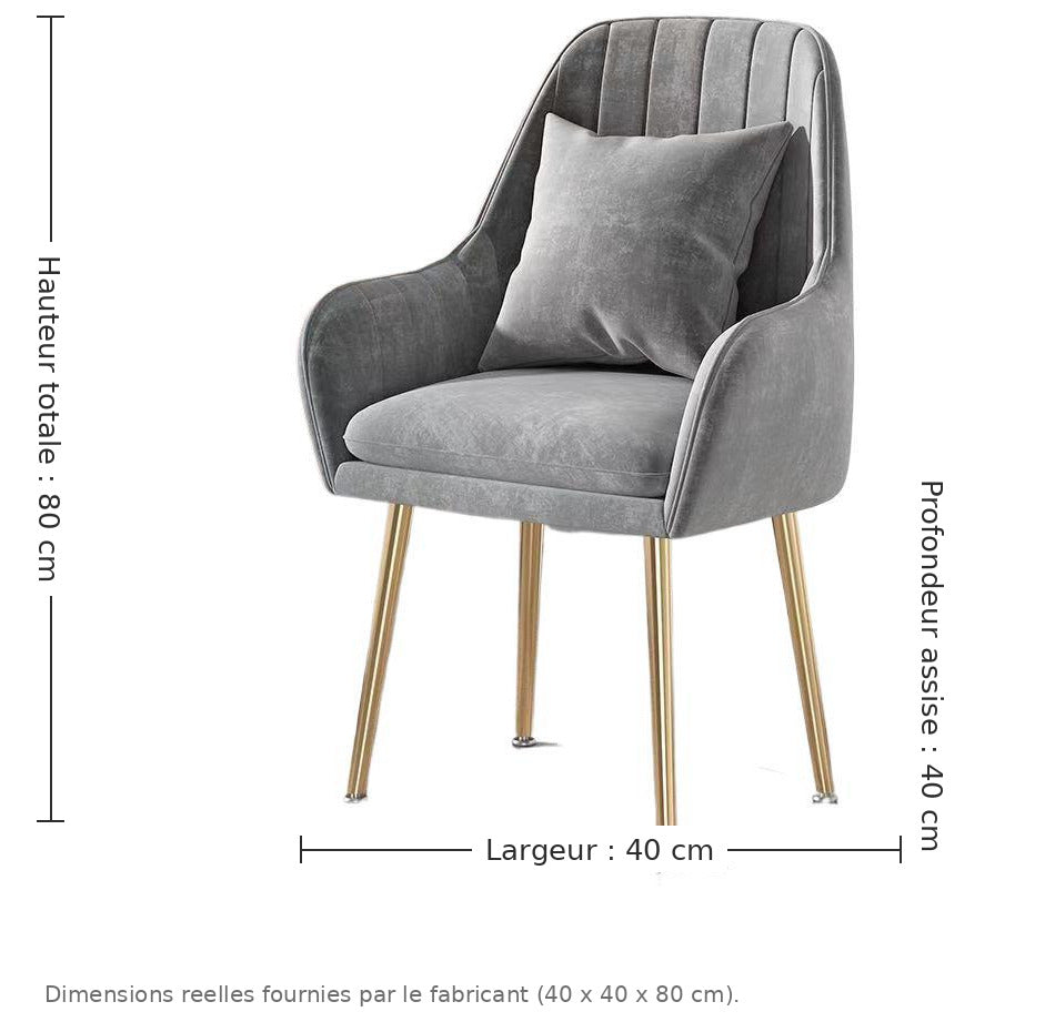 Fauteuil velours cannelé, piètement doré