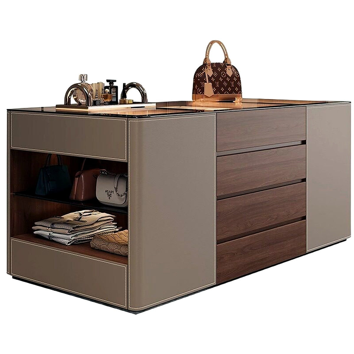 Îlot de dressing AUBRYNE, vue studio