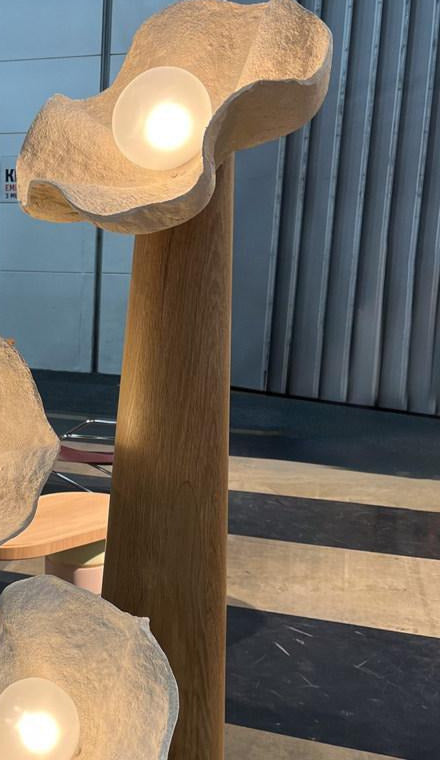 Lampadaires fleur allumés