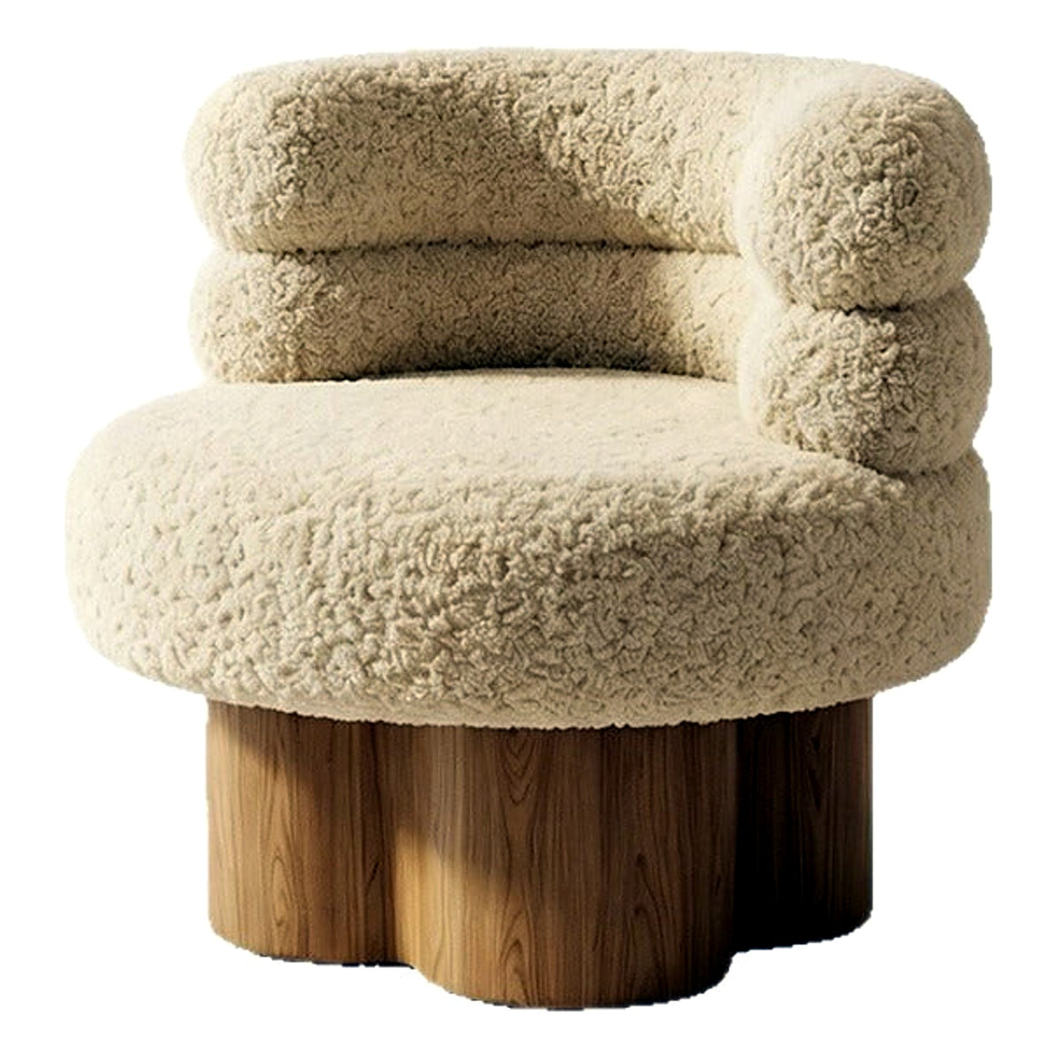Fauteuil de coiffeuse en peluche teddy