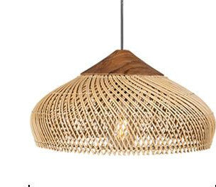 Suspension rotin naturel, forme plate