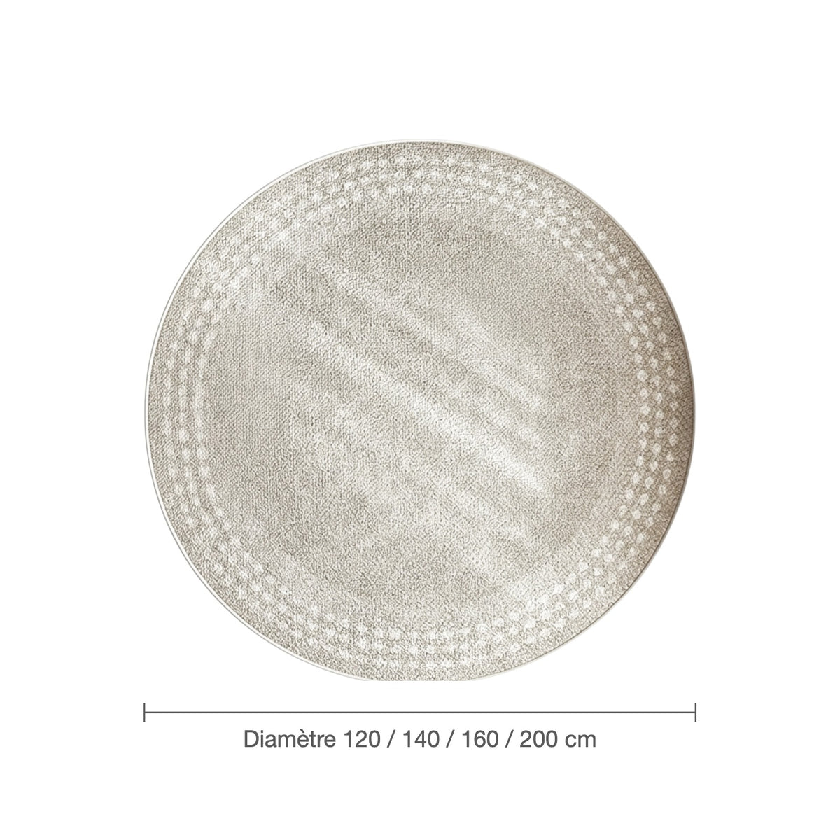 Diamètres du tapis rond bouclé rétro