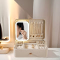 Coffret à bijoux AUBRYNE avec miroir LED intégré